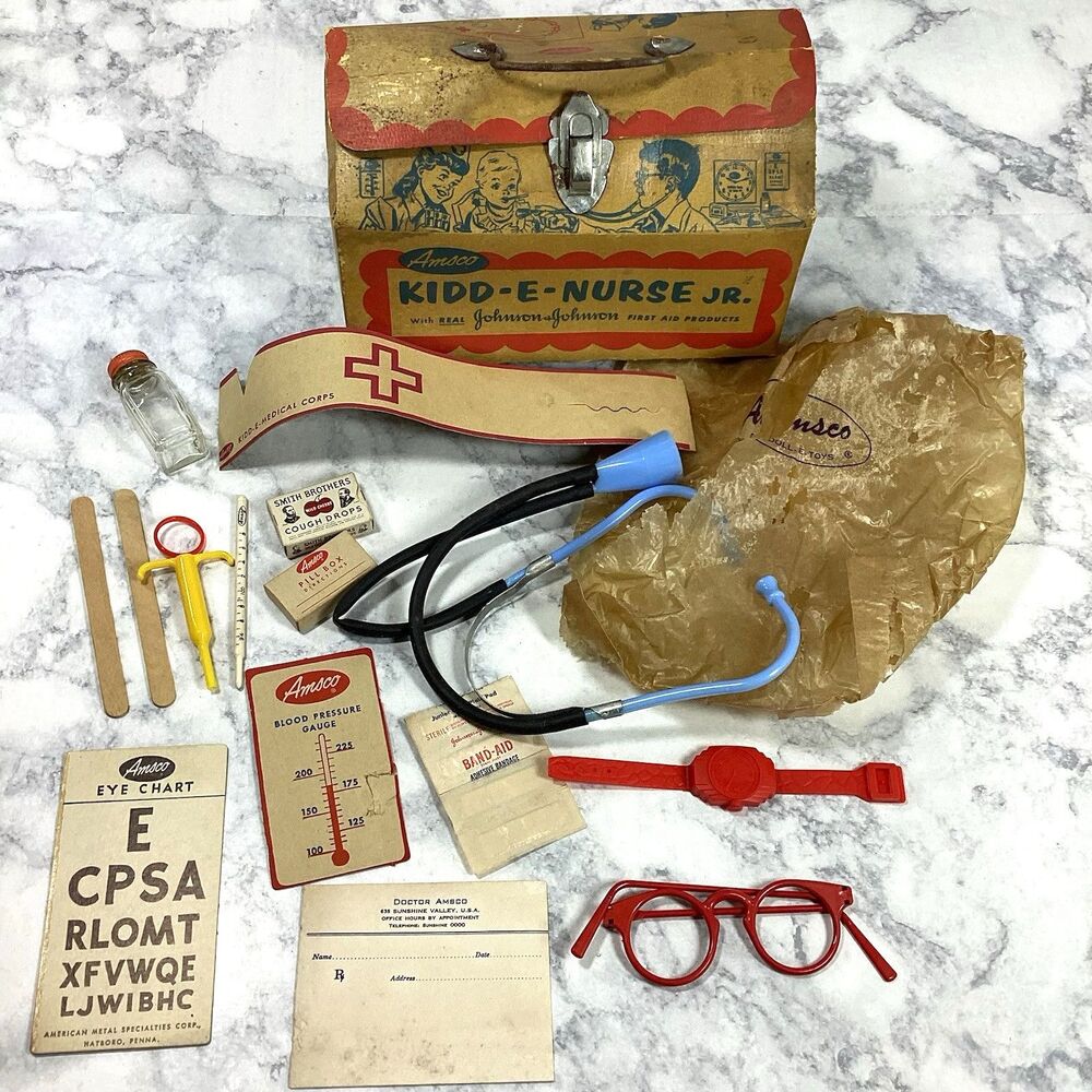 Amsco Kidd E Nurse Jr Medical Toy Kit Vintage